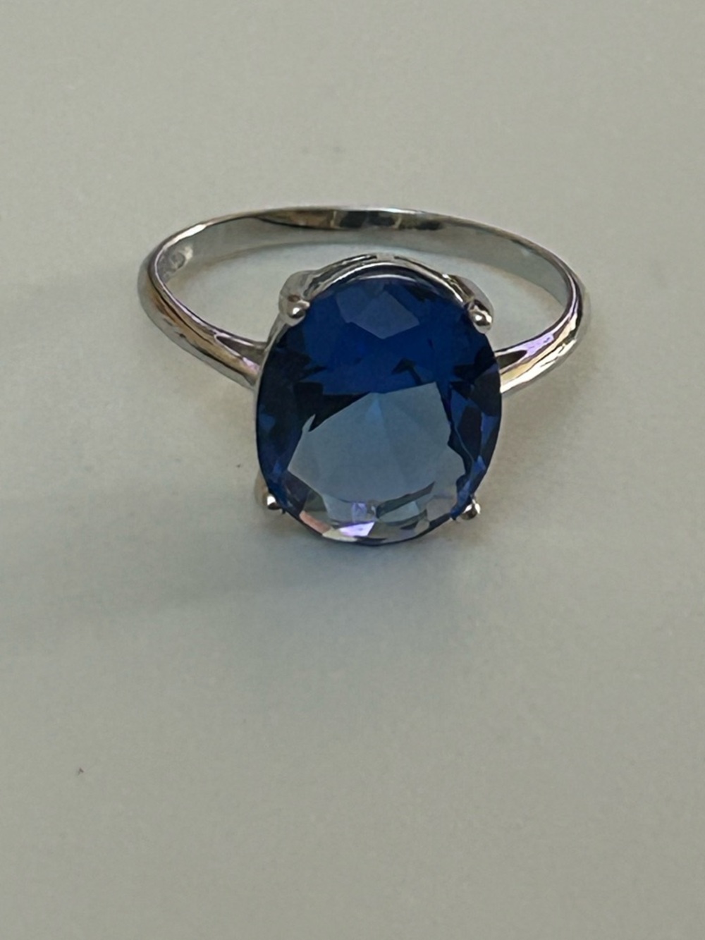 925 Sterling Silver Tanzanite Ring, 6.5